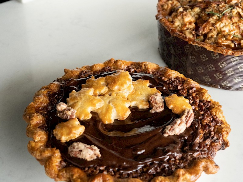 Chocolate Bourbon Pecan Pie (N)